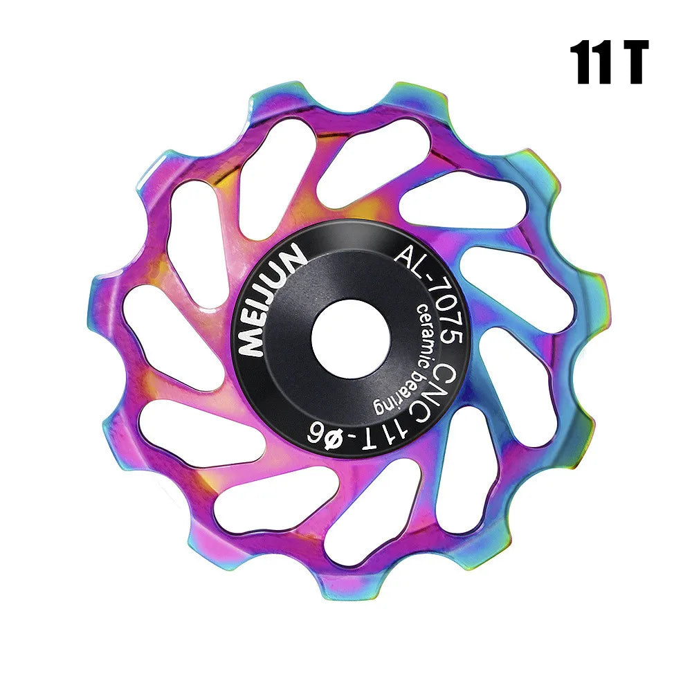 Ruota Jockey in ceramica 17T Amperbike – Puleggia CNC in AL7075 per MTB/E‑Bike