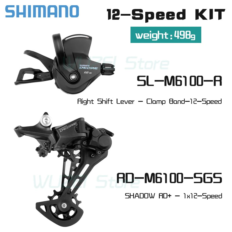 Shimano Deore M6100 12‑gear Shifter & Derailleur Set – MTB‑opgradering