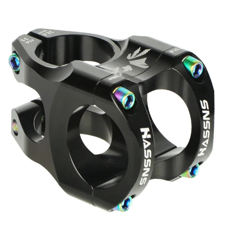 HASSNS 35mm 0° Cavalo de Alumínio para Bicicleta – Roxo, Aperto de 31,8mm