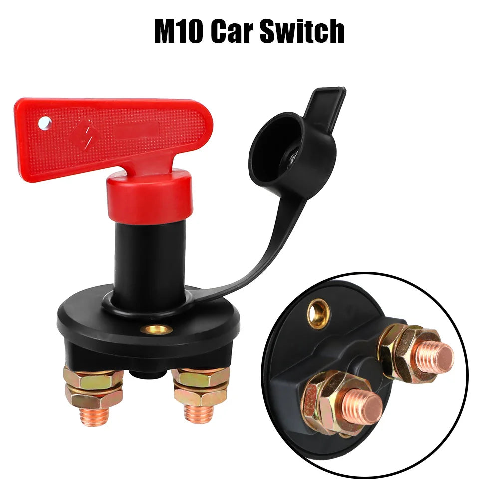 Interruptor de corte de batería rojo 12V/24V, 100A‑400A, impermeable, para bicicleta eléctrica