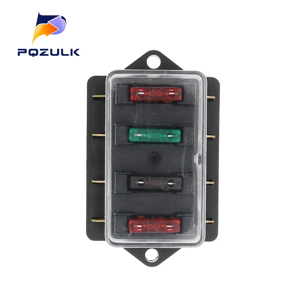 4‑vejs blad sikringsboks til 22mm styr – 12V/24V el‑cykel & motorcykel