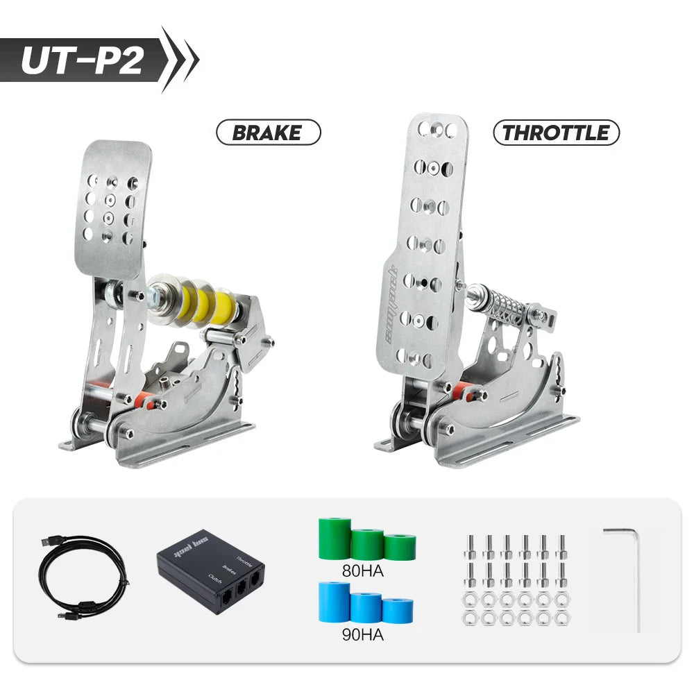 SIMJACK Pedali Idraulici a Celle di Carico Ultimate – Set da Corsa PC a 2 Pezzi