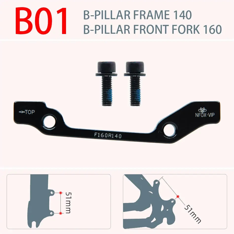 Aluminum Disc Brake Adapter for MTB 160/180/203mm – B06-R203mm