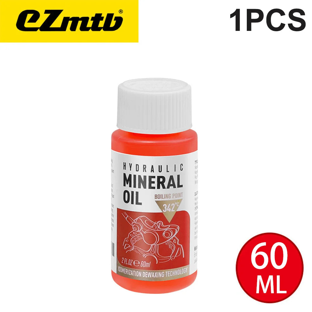 Shimano Compatible 60ml Bike Brake Mineral Oil + 2‑Piece Tool Kit