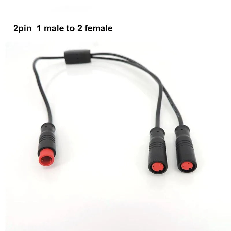 M8 Vandtæt 6‑Pin DC Splitterkabel til E‑Bike-sensorer – 40cm