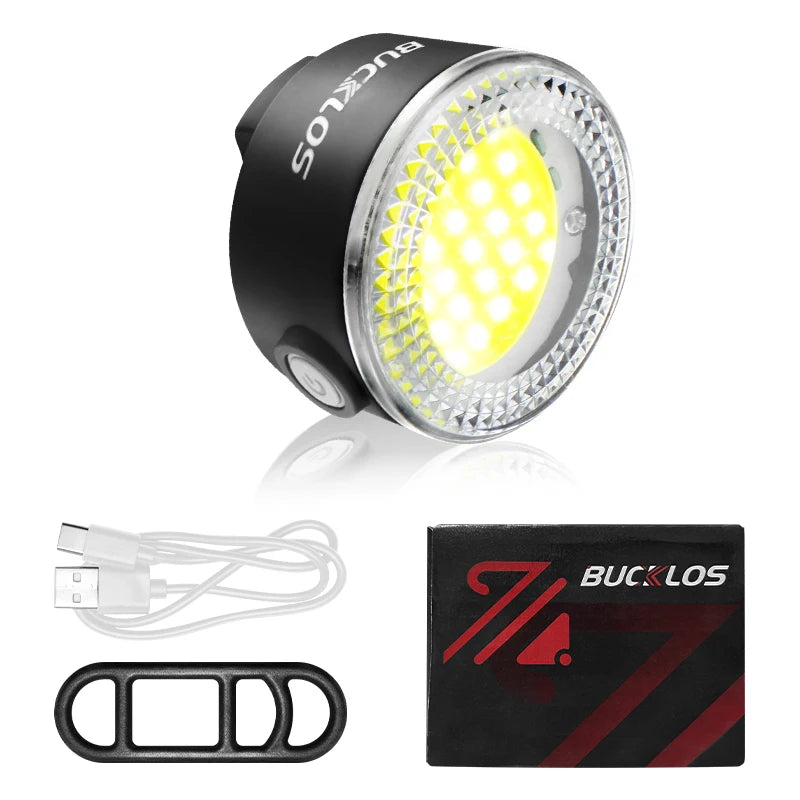 Set de lumini pentru bicicletă BUCKLOS USB Reîncărcabil COB – 400mAh roșu față și spate