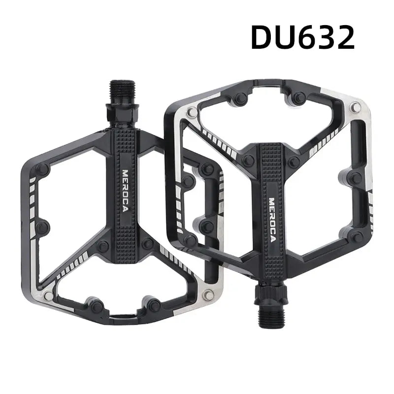 MEROCA Dual DU Pedal de Alumínio – Preto, Antiderrapante, 410 g