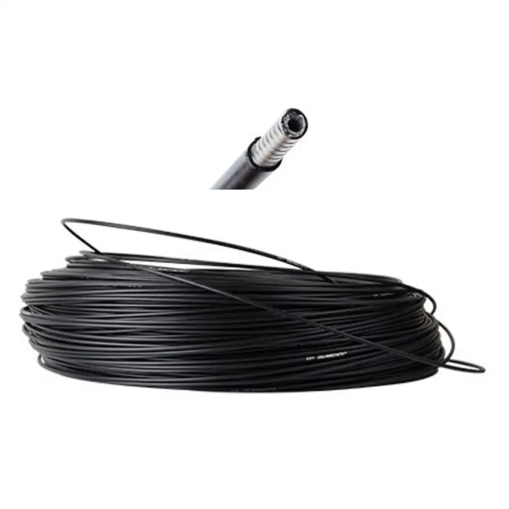 5m 5mm cykelbremseledning - PVC, stålforstærket, sort