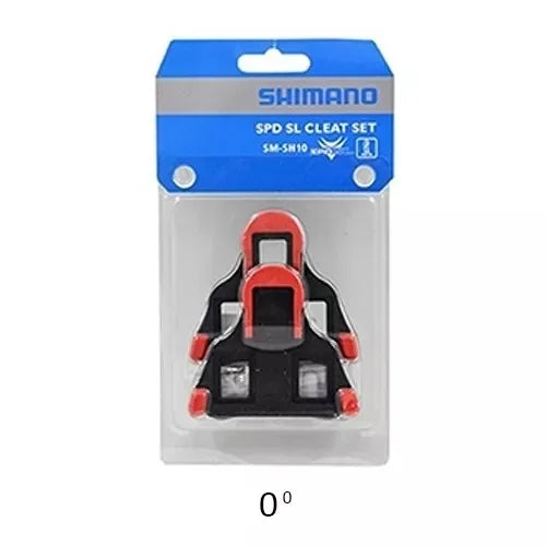 Shimano SH10 Pedale a scatto per bici da strada – 0° Fisso Rosso, 110g Coppia