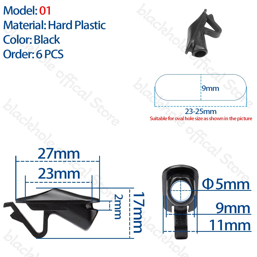 6 stuks zwarte siliconen fietskabelpluggen voor MTB, race en e‑bike frames