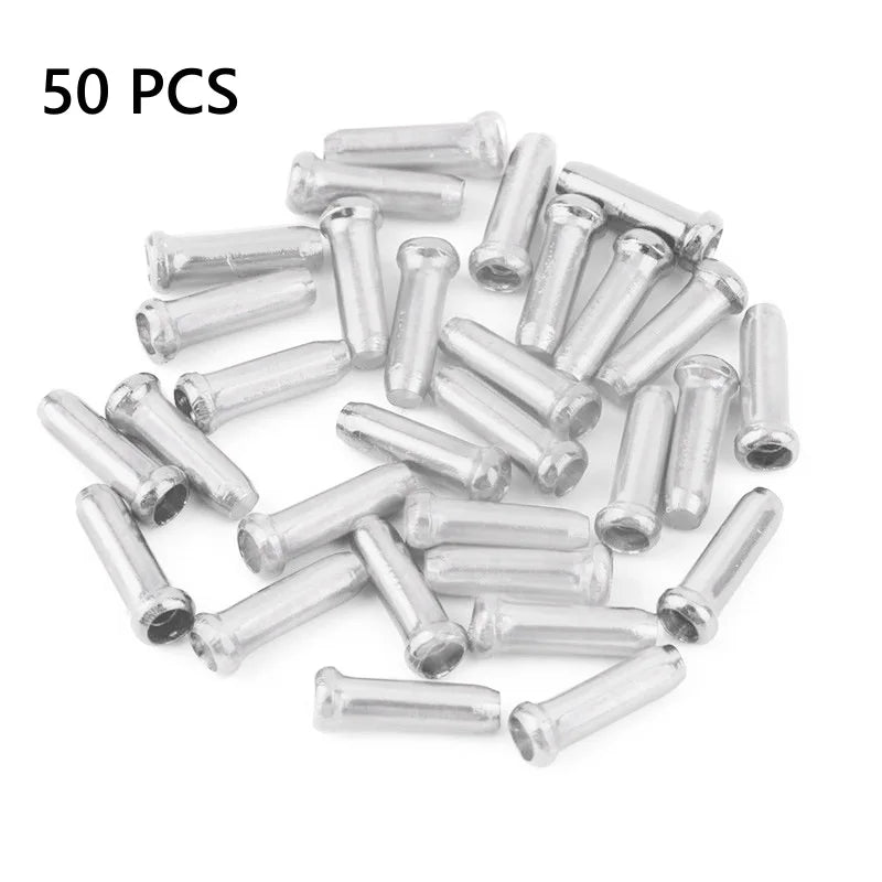 50 stuks Paarse Aluminium Fiets Kabel Endcaps – Rem- en Versnellingspunten