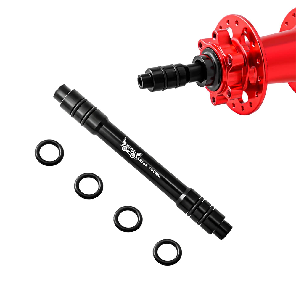 MUQZI Adaptador de Eixo Passante 12-9mm para QR 142mm Alumínio Vermelho