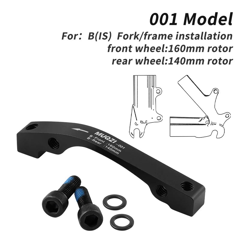 MUQZI Red 203/180mm Disc Brake Caliper Adapter – IS & PM Fit