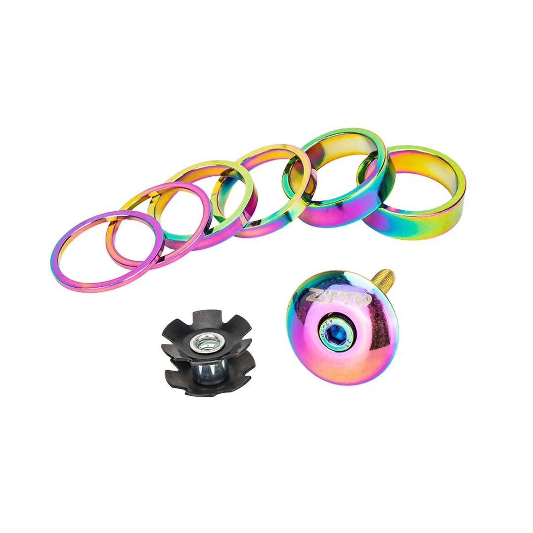 Set de Distante din Aluminiu pentru Tija de Direcție - Rondelete Durabile pentru Furcă pentru Biciclete de Șosea