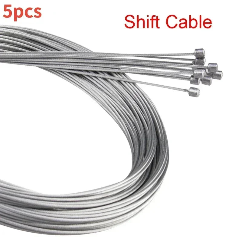 10 buc. 1,2 mm set cablu de frână și schimbător pentru MTB/road bike – miez de oțel de 1,95 m