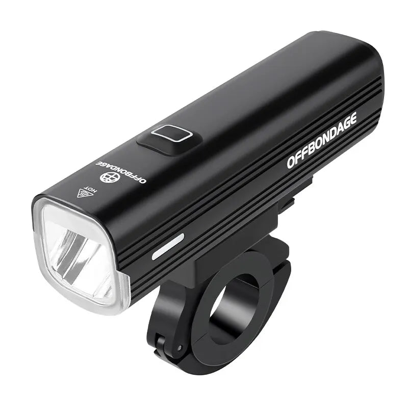 OFFBONDAGE Farol de Bicicleta USB de 1000 Lúmens com Power Bank – Vermelho