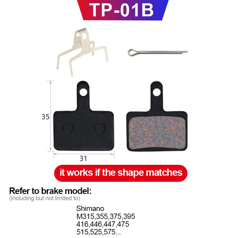 MTB Hydraulic Disc Brake Pads TP-07D for Shimano, SRAM, Magura